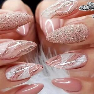 24 Pieces Fake Press On Nails